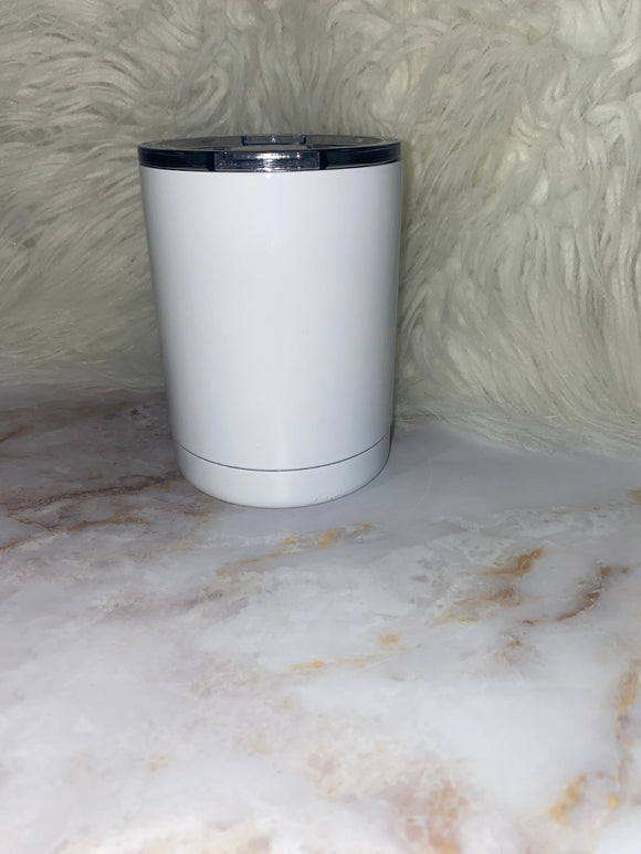 12oz Lowball Glossy White Tumbler