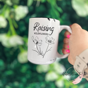 Raising Wildflowers Rustic Ceramic Mug