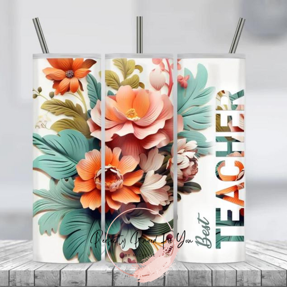 Best Teacher 20oz Tumbler Wrap