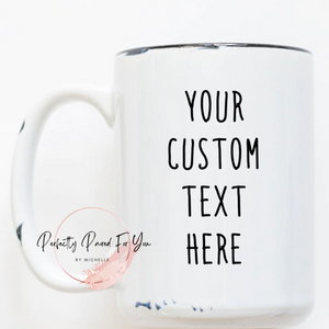 Personalized 15oz Rustic Ceramic Mug