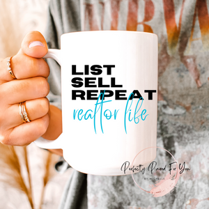 List Sell Repeat 15oz Ceramic Mug