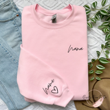 Personalized Heart On Sleeve Nana Crewneck