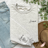 Personalized Heart On Sleeve Nana Crewneck