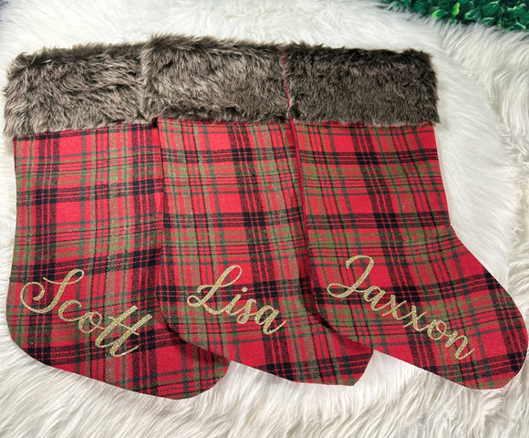 Personalized Buffalo Plaid Stockings