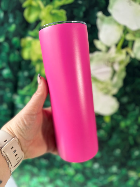 Customizable Matte Hot Pink 20oz Tumbler