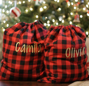 Plaid Santa Sack