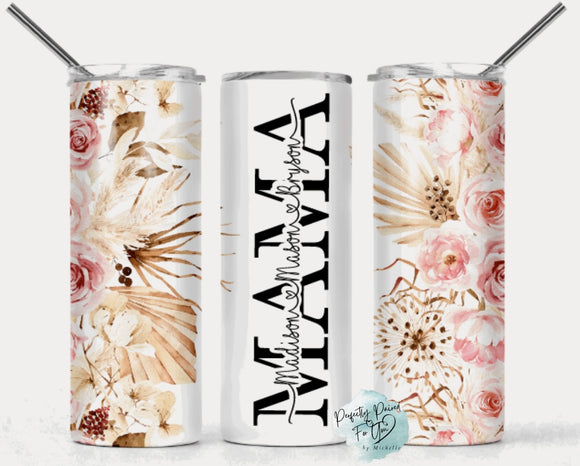 Customizable Floral 20oz Tumbler Wrap