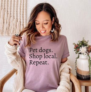 Pet dogs. Shop local. Repeat.