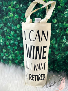 Personalized Wine Carrying Tote