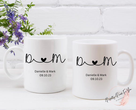 Customizable Wedding Mug Set 15oz Ceramic Mug