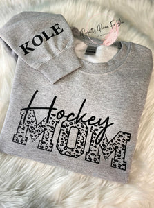 Leopard Hockey Mom Unisex Crew