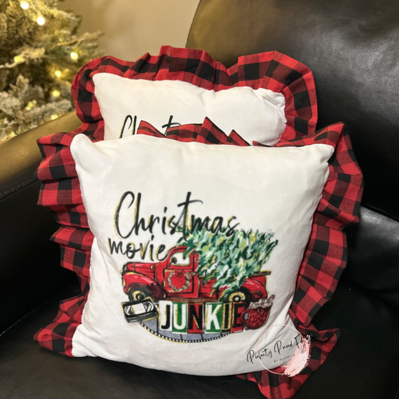 Christmas Movie Junkie Pillow