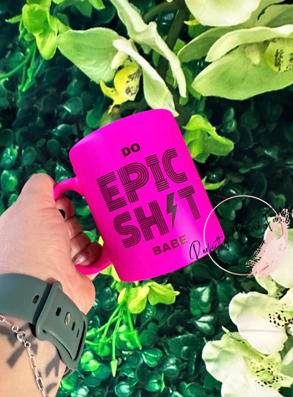 Custom - 11oz Matte Neon Pink Ceramic Mug