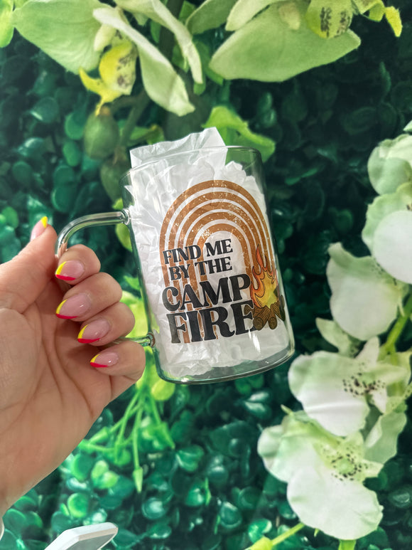 Find Me By The Camp Fire 15oz Glass Mug