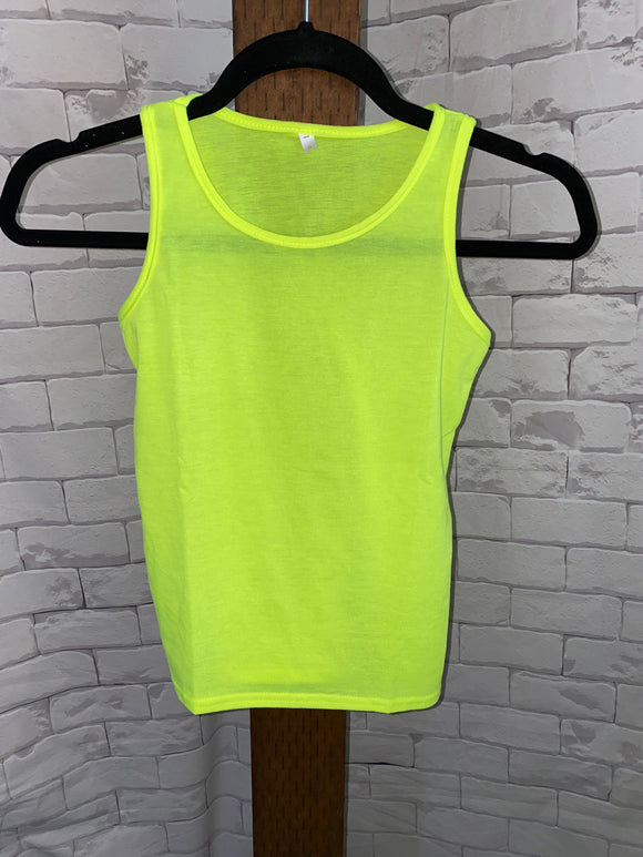 Customizable Kids Muscle Tank - Neon Yellow